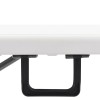 2 db fehér összecsukható hdpe kerti pad 180 cm