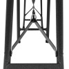 2 db fekete összecsukható hdpe kerti pad 180 cm