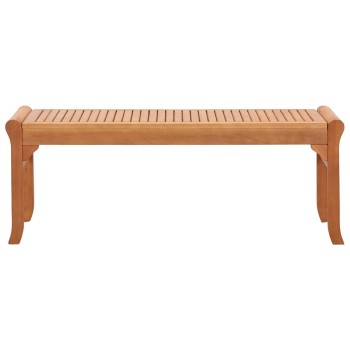 Kétszemélyes tömör eukaliptuszfa kerti pad 120 cm
