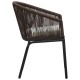 2 db barna pvc rattan kerti szék