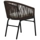 2 db barna pvc rattan kerti szék
