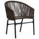2 db barna pvc rattan kerti szék