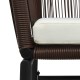 2 db barna pvc rattan kerti szék