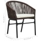 2 db barna pvc rattan kerti szék