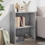 2 szintes betonszürke forgácslap könyvszekrény 60x30x76,5 cm
