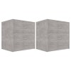 2 db betonszürke szerelt fa éjjeliszekrény 40 x 30 x 40 cm