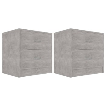 2 db betonszürke szerelt fa éjjeliszekrény 40 x 30 x 40 cm
