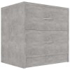 2 db betonszürke szerelt fa éjjeliszekrény 40 x 30 x 40 cm