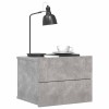 2 db betonszürke szerelt fa éjjeliszekrény 40 x 30 x 30 cm