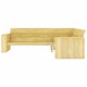 Impregnált fenyőfa kerti sarokpad 239 cm Impregnált fenyőfa kerti sarokpad 239 cm