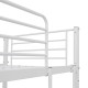 Fehér fém emeletes ágykeret asztallal 90 x 200 cm Fehér fém emeletes ágykeret asztallal 90 x 200 cm