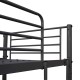 Fekete fém emeletes ágykeret asztallal 90 x 200 cm Fekete fém emeletes ágykeret asztallal 90 x 200 cm