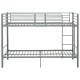 Szürke fém emeletes ágy 90 x 200 cm Szürke fém emeletes ágy 90 x 200 cm