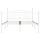 Fehér fém ágykeret lécezett ágyráccsal 120 x 200 cm