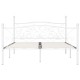 Fehér fém ágykeret lécezett ágyráccsal 200 x 200 cm