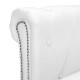 L-alakú fehér műbőr chesterfield kanapé L-alakú fehér műbőr chesterfield kanapé