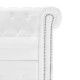 L-alakú fehér műbőr chesterfield kanapé L-alakú fehér műbőr chesterfield kanapé