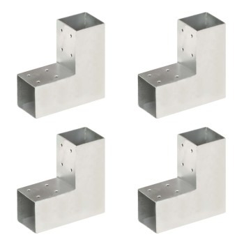 4 darab l-alakú horganyzott fém oszloptartó 71 x 71 mm