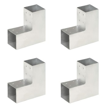 4 darab l alakú horganyzott fém oszloptartó 81 x 81 mm
