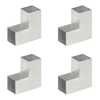 4 darab l alakú horganyzott fém oszloptartó 91 x 91 mm