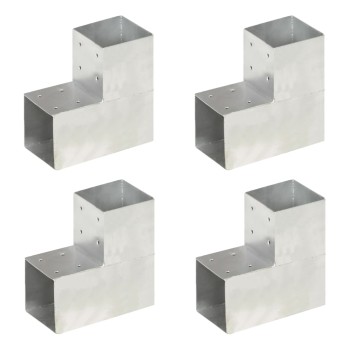 4 darab l alakú horganyzott fém oszloptartó 101 x 101 mm