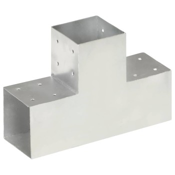 4 darab t alakú horganyzott fém oszloptartó 101 x 101 mm