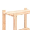 10 db 3-szintes tömör fenyőfa tárolópolc 150 kg 60 x 38 x 90 cm