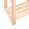10 db 3-szintes tömör fenyőfa tárolópolc 150 kg 60 x 38 x 90 cm