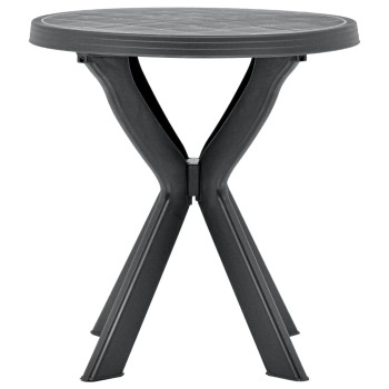 Antracitszürke műanyag bisztróasztal ø70 cm