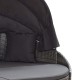 Szürke polyrattan kültéri napozóágy napellenzővel