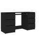 Fekete forgácslap íróasztal 140 x 50 x 77 cm Fekete forgácslap íróasztal 140 x 50 x 77 cm
