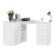 Fehér forgácslap sarok íróasztal 145 x 100 x 76 cm Fehér forgácslap sarok íróasztal 145 x 100 x 76 cm