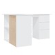 Fehér forgácslap sarok íróasztal 145 x 100 x 76 cm Fehér forgácslap sarok íróasztal 145 x 100 x 76 cm
