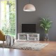 Fehér forgácslap tv-szekrény 120 x 34 x 37 cm Fehér forgácslap tv-szekrény 120 x 34 x 37 cm
