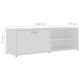 Fehér forgácslap tv-szekrény 120 x 34 x 37 cm Fehér forgácslap tv-szekrény 120 x 34 x 37 cm
