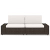 2 személyes barna elemes polyrattan kanapé