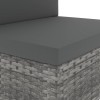 Szürke polyrattan középső kanapéelem