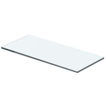 2 db átlátszó üveg paneles polc 40 x 12 cm