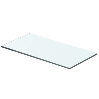2 db átlátszó üveg paneles polc 40 x 15 cm