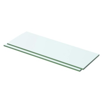 2 db átlátszó üveg paneles polc 50 x 12 cm