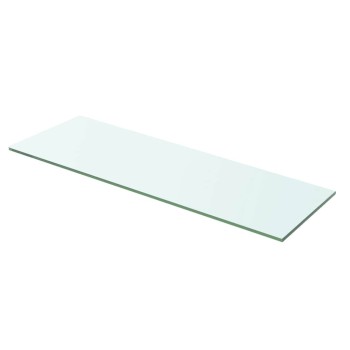 2 db átlátszó üveg paneles polc 60 x 15 cm