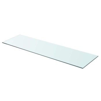 2 db átlátszó üveg paneles polc 90 x 25 cm