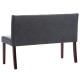 Szürke művelúr pad 120 cm