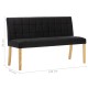 Fekete szövet pad 140 cm