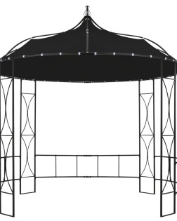 Antracitszürke kerek pavilon 300 x 290 cm