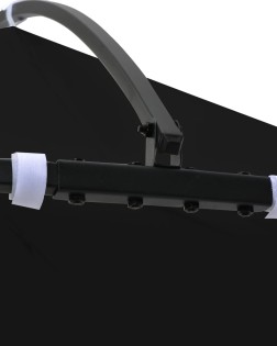Antracitszürke kerek pavilon 300 x 290 cm