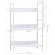 3 szintes fehér forgácslap könyvespolc 60 x 27,6 x 90,5 cm