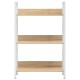 3 szintes tölgyszínű forgácslap könyvespolc 60 x 27,6 x 90,5 cm