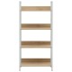 4 szintes tölgyszínű forgácslap könyvespolc 60 x 27,6 x 124,5 cm