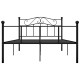 Fekete fém ágykeret 160 x 200 cm